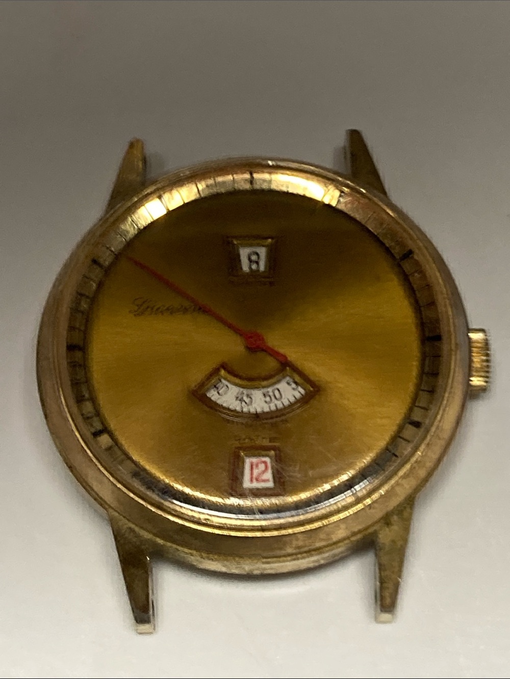 Lucerne vintage jump hour watch, PARTS or RESTORE, does not work